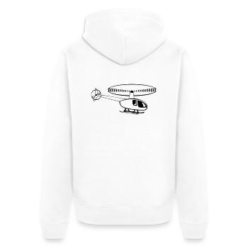 Hélicoptère - Veste à capuche bio Premium Unisexe - blanc - Dos - Thijin (182cm)