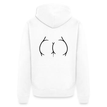 logo rund nackte frau sexy arsch popo ass butt hei - Unisex Premium Bio Zip Hoodie - Weiß - Hinten - Thijin (182cm)
