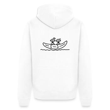 Banana boat - Unisex Premium Bio Zip Hoodie - Weiß - Hinten - Thijin (182cm)