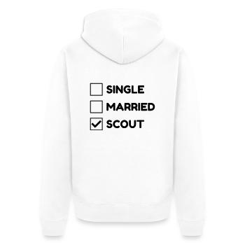 scout / scouting / scoutisme / guide - Veste à capuche bio Premium Unisexe - blanc - Dos - Thijin (182cm)