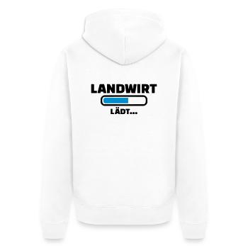 Landwirt - Unisex Premium Bio Zip Hoodie - Weiß - Hinten - Thijin (182cm)