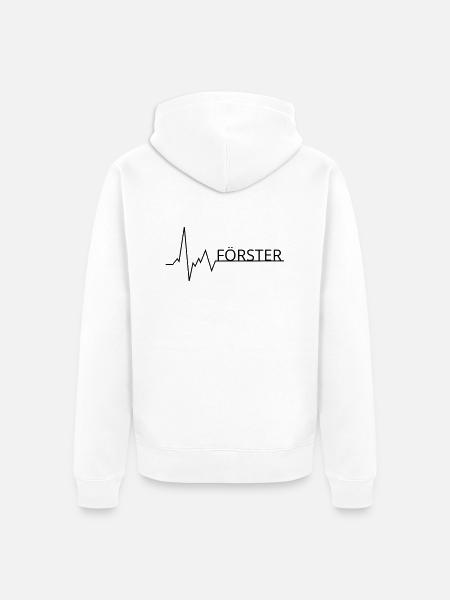 herzschlag förster - Unisex Premium Bio Zip Hoodie - Weiß