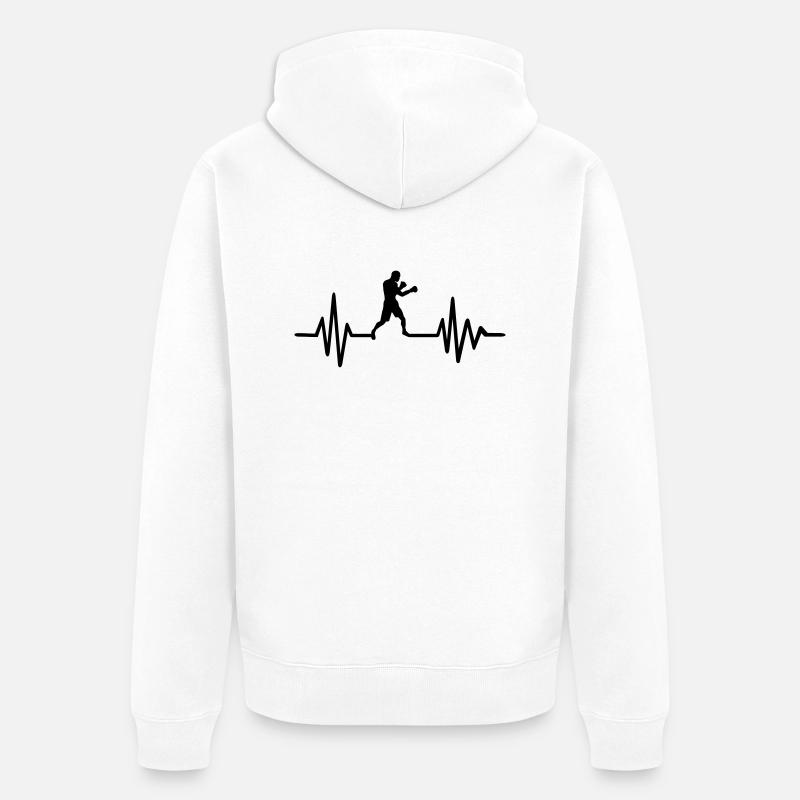 Boxe - Veste à capuche bio Premium Unisexe - blanc