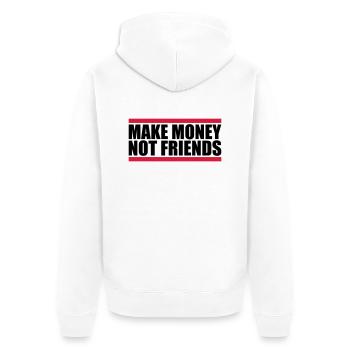 Make Money Saying - Unisex Premium Organic Zip Hoodie - white - Back - Thijin (182cm)