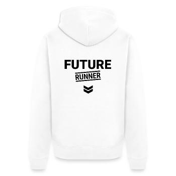 Triathlon Natation Vélo Run Marathon - Veste à capuche bio Premium Unisexe - blanc - Dos - Thijin (182cm)