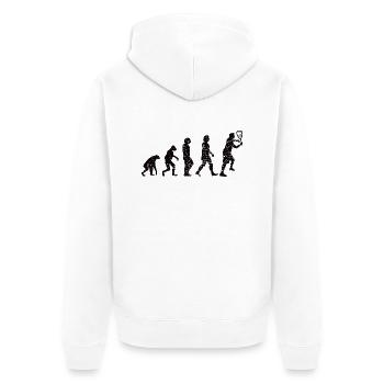 Squash Racquetball Racquetball-Spieler Squashspiel - Unisex Premium Bio Zip Hoodie - Weiß - Hinten - Thijin (182cm)