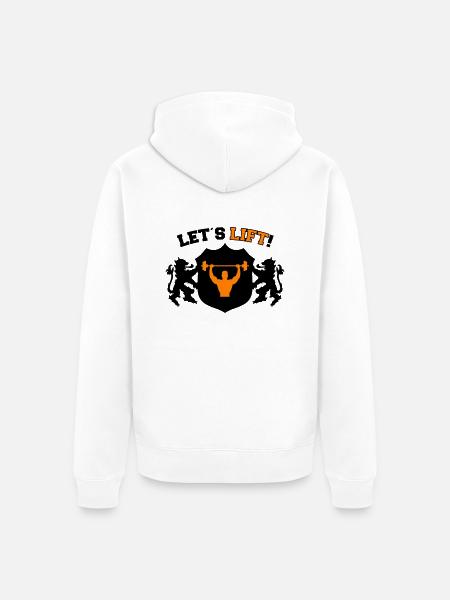 Bodybuilding Lets Lift 2 - Unisex Premium Organic Zip Hoodie - white