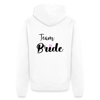 Mariée d’équipe - Veste à capuche bio Premium Unisexe - blanc - Dos - Thijin (182cm)