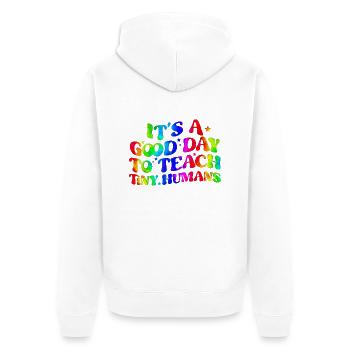 Lehramt Grundschule Lehramt Lehramt - Unisex Premium Bio Zip Hoodie - Weiß - Hinten - Thijin (182cm)