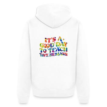 Lehramt Grundschule Lehramt Lehramt - Unisex Premium Bio Zip Hoodie - Weiß - Hinten - Thijin (182cm)
