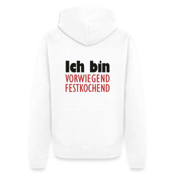 festkochend - Unisex Premium Organic Zip Hoodie - white - Back - Thijin (182cm)