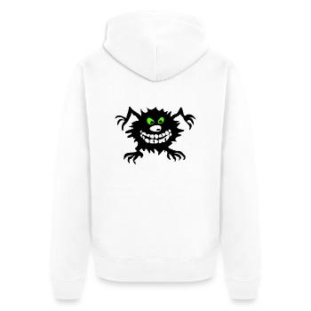 Monster - Eater - Unisex Premium Organic Zip Hoodie - white - Back - Thijin (182cm)