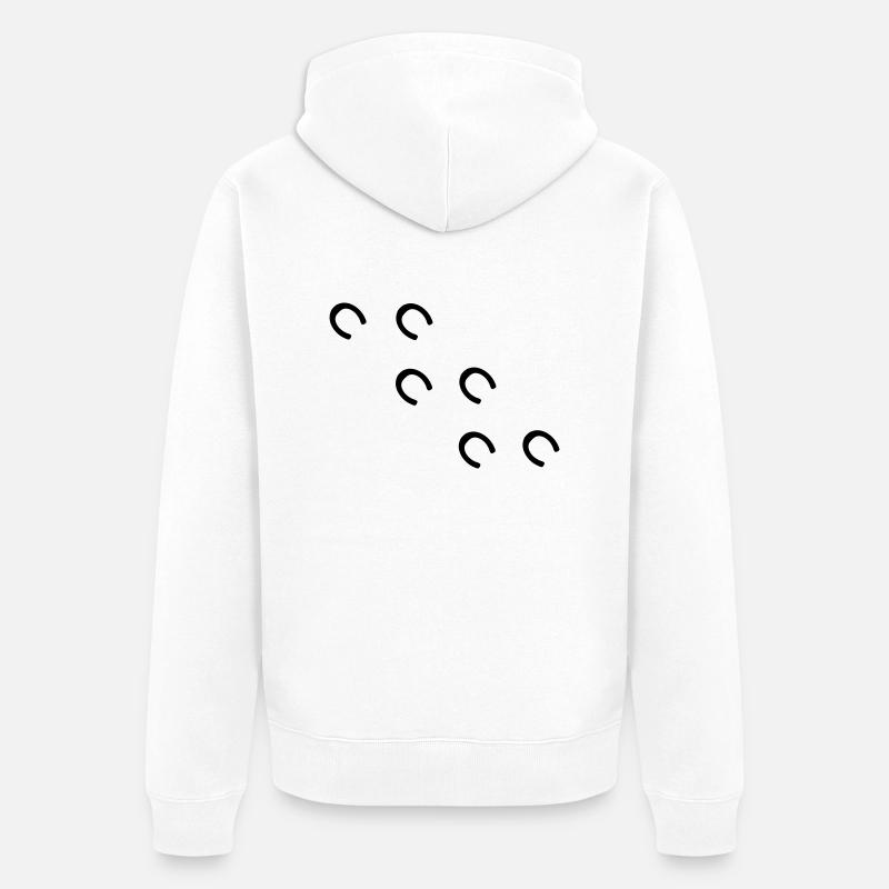 pferd - Unisex Premium Bio Zip Hoodie - Weiß