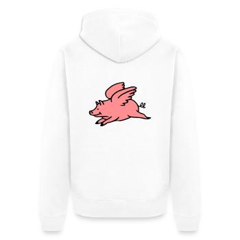 Flying Pig - Veste à capuche bio Premium Unisexe - blanc - Dos - Thijin (182cm)