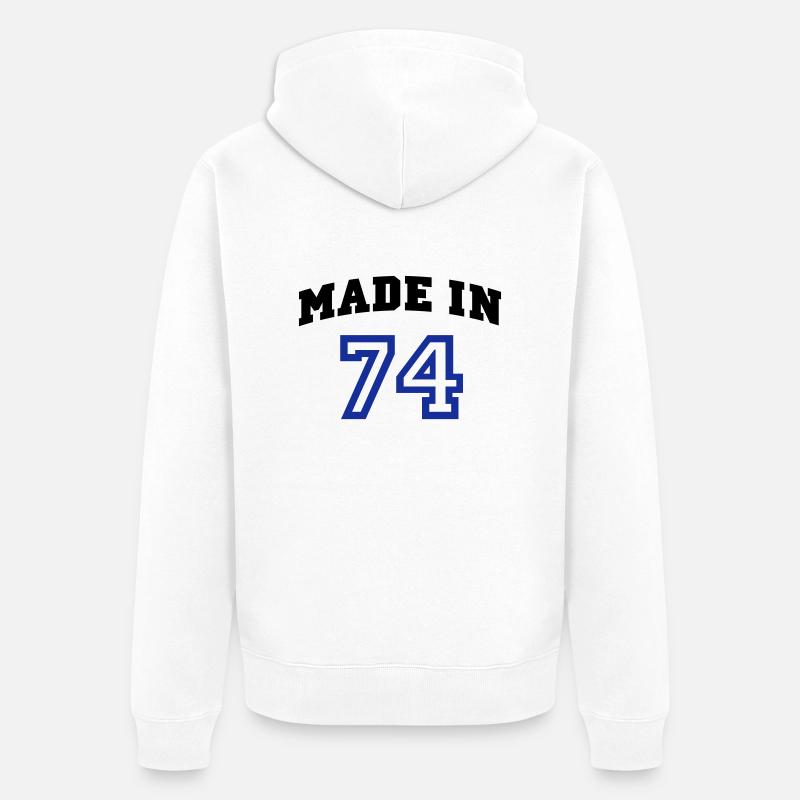 mp_madein74b - Veste à capuche bio Premium Unisexe - blanc