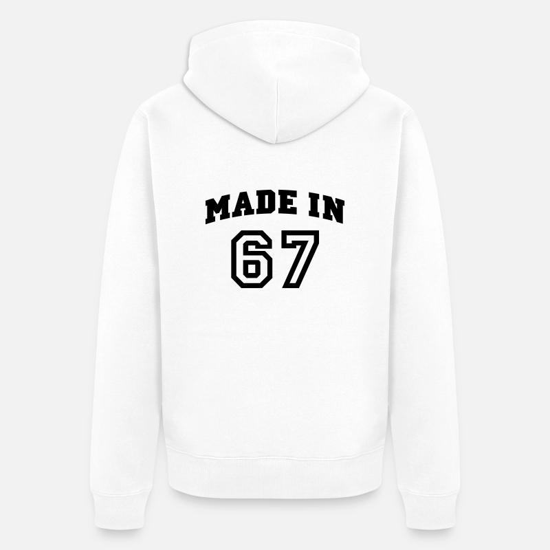 mp_madein67a - Veste à capuche bio Premium Unisexe - blanc