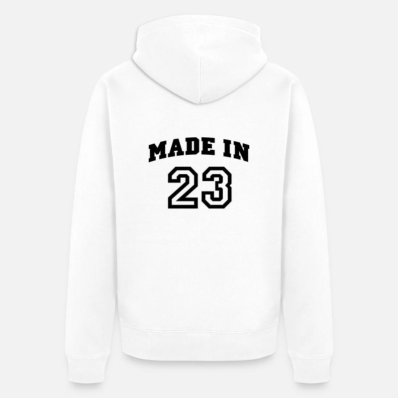 mp_madein23a - Veste à capuche bio Premium Unisexe - blanc