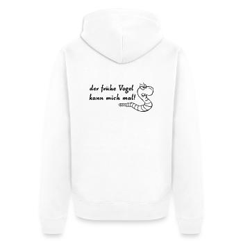 les lève-tôt - Veste à capuche bio Premium Unisexe - blanc - Dos - Thijin (182cm)