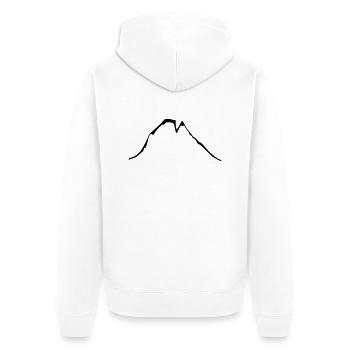 vallée d'ossau - Veste à capuche bio Premium Unisexe - blanc - Dos - Thijin (182cm)