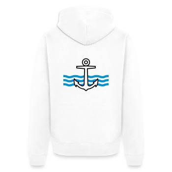Ancre - Veste à capuche bio Premium Unisexe - blanc - Dos - Thijin (182cm)