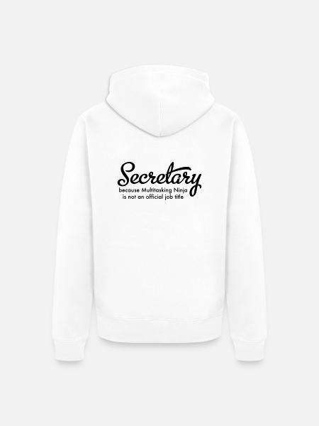 secretary - Unisex Premium Bio Zip Hoodie - Weiß