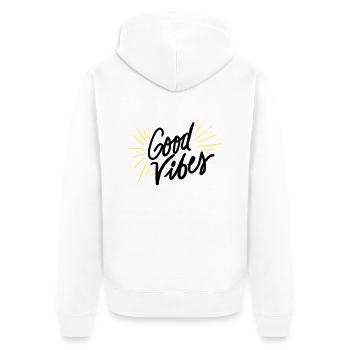 good vibes - Veste à capuche bio Premium Unisexe - blanc - Dos - Thijin (182cm)