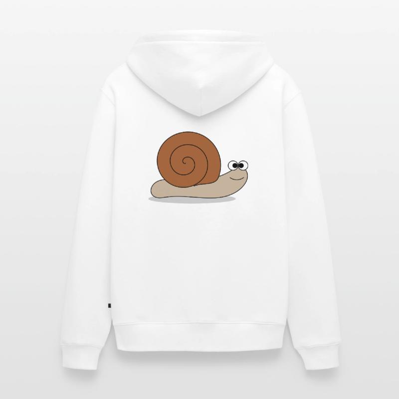 Brown snail Unisex Premium Bio Zip Hoodie