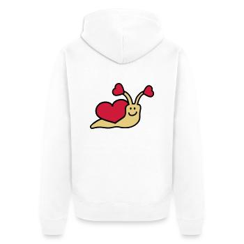 love_snail_3c - Veste à capuche bio Premium Unisexe - blanc - Dos - Thijin (182cm)