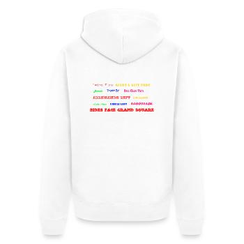 Square Dance Figuren - Unisex Premium Bio Zip Hoodie - Weiß - Hinten - Thijin (182cm)