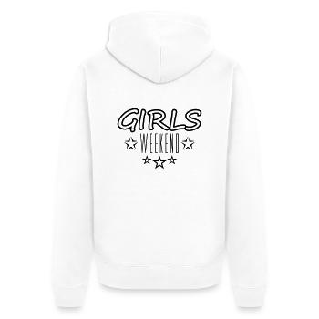 design stars weekend weekend girls trip vacation - Unisex Premium Organic Zip Hoodie - white - Back - Thijin (182cm)