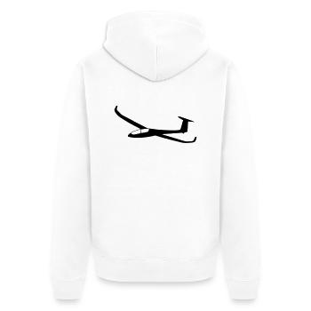 DG 1000 - Unisex Premium Bio Zip Hoodie - Weiß - Hinten - Thijin (182cm)