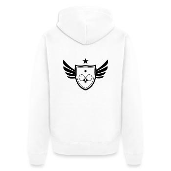 Ping Pong - Unisex Premium Bio Zip Hoodie - Weiß - Hinten - Thijin (182cm)