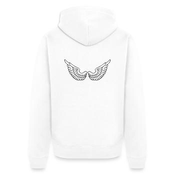 aile d'ange ailes d'oiseau , pilote d'avion - Veste à capuche bio Premium Unisexe - blanc - Dos - Thijin (182cm)