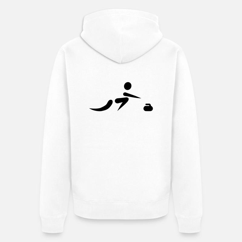 Curling - Veste à capuche bio Premium Unisexe - blanc