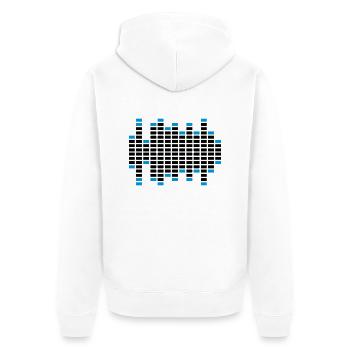 Music Sound Logo - Unisex Premium Bio Zip Hoodie - Weiß - Hinten - Thijin (182cm)