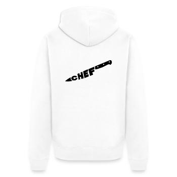 chef couteau - Veste à capuche bio Premium Unisexe - blanc - Dos - Thijin (182cm)