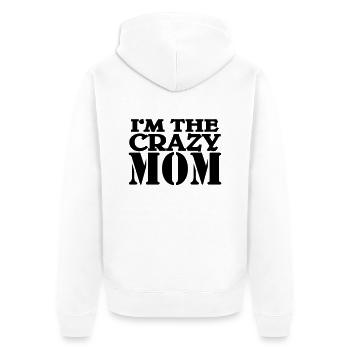 I'm the crazy Mom - Unisex Premium Organic Zip Hoodie - white - Back - Thijin (182cm)