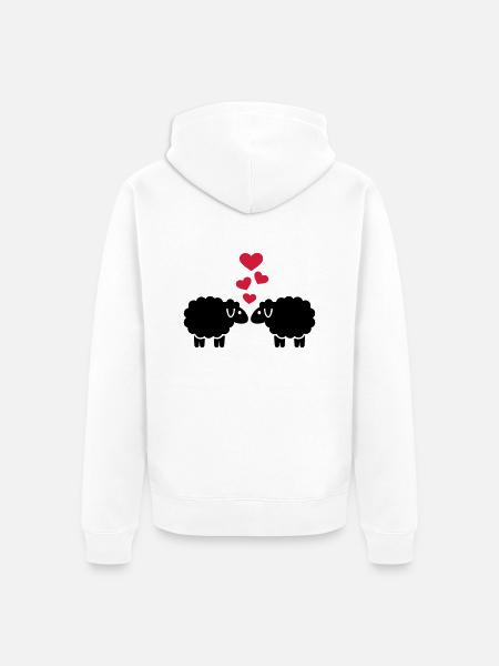 Schaf - Unisex Premium Bio Zip Hoodie - Weiß