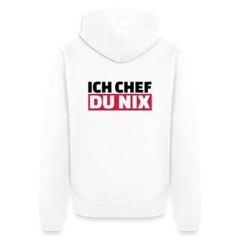 Chef - Unisex Premium Bio Zip Hoodie - Weiß - Hinten - Thijin (182cm)