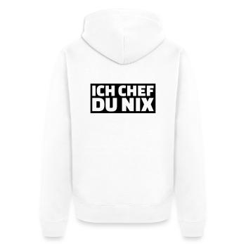 Chef - Unisex Premium Bio Zip Hoodie - Weiß - Hinten - Thijin (182cm)