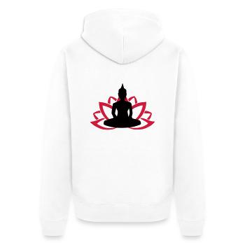 Lotus Buddha - Veste à capuche bio Premium Unisexe - blanc - Dos - Thijin (182cm)