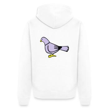 taube - Unisex Premium Organic Zip Hoodie - white - Back - Thijin (182cm)
