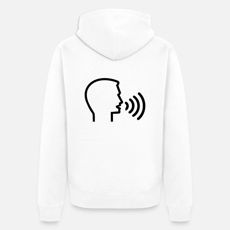 Logopäde - Unisex Premium Bio Zip Hoodie - Weiß