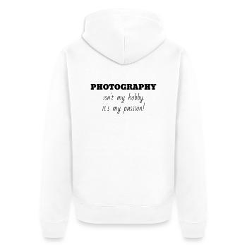 Photographer Photo Fotograf Photographe - Unisex Premium Organic Zip Hoodie - white - Back - Thijin (182cm)