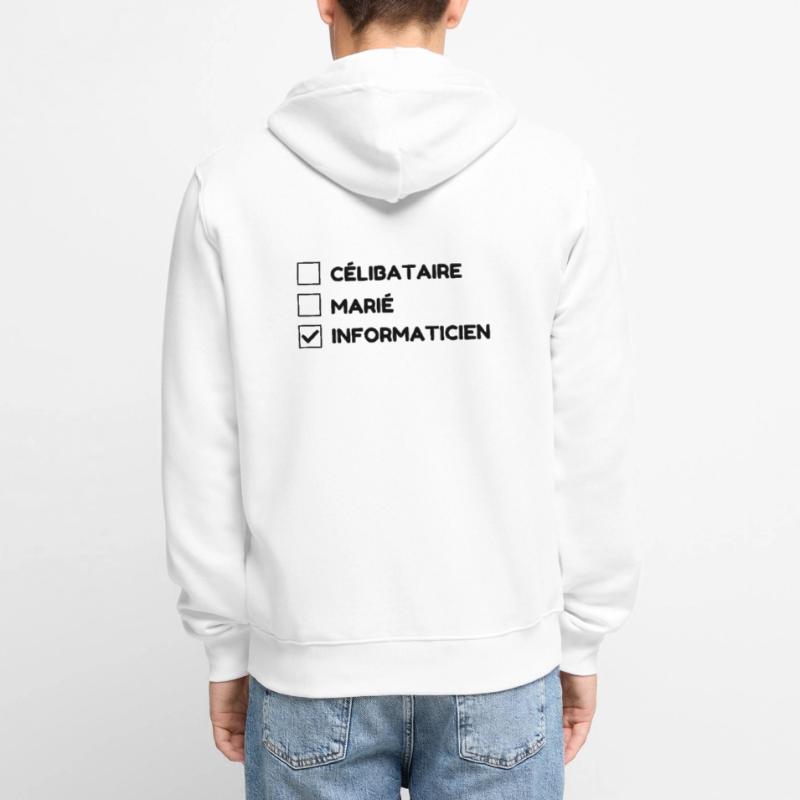 Computer Engineer Informatiker Informaticien Unisex Premium Organic Zip Hoodie
