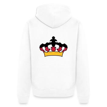 couronne roi reine prince princesse motif Allemagn - Veste à capuche bio Premium Unisexe - blanc - Dos - Thijin (182cm)
