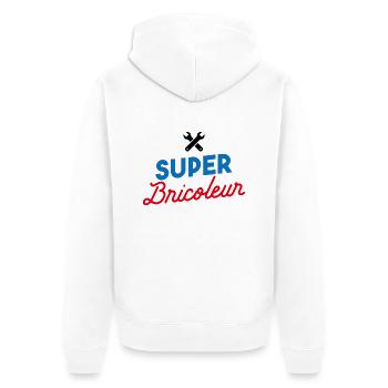 Super Bricoleur - Veste à capuche bio Premium Unisexe - blanc - Dos - Thijin (182cm)