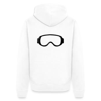Ski goggles - Unisex Premium Organic Zip Hoodie - white - Back - Thijin (182cm)