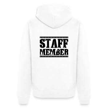 Membre du personnel - Veste à capuche bio Premium Unisexe - blanc - Dos - Thijin (182cm)