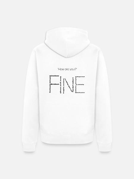 How are you? Fine.. - Unisex Premium Bio Zip Hoodie - Weiß